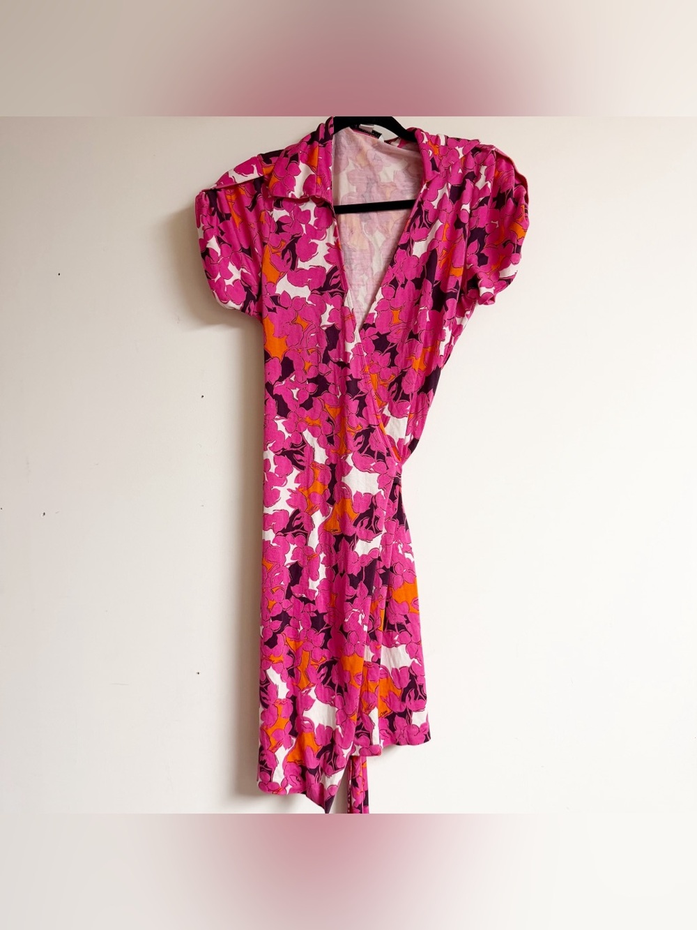Diane Von Furstenberg Jilda Jersey Wrap Dress Size 12 - Picture 2 of 6